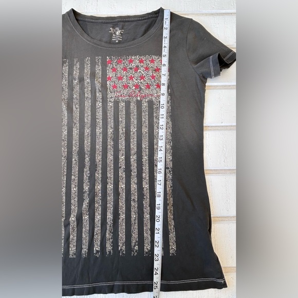 True Religion Women’s Americana Tee Shirt‎ Short Sleeved Size Medium - Picture 8 of 10